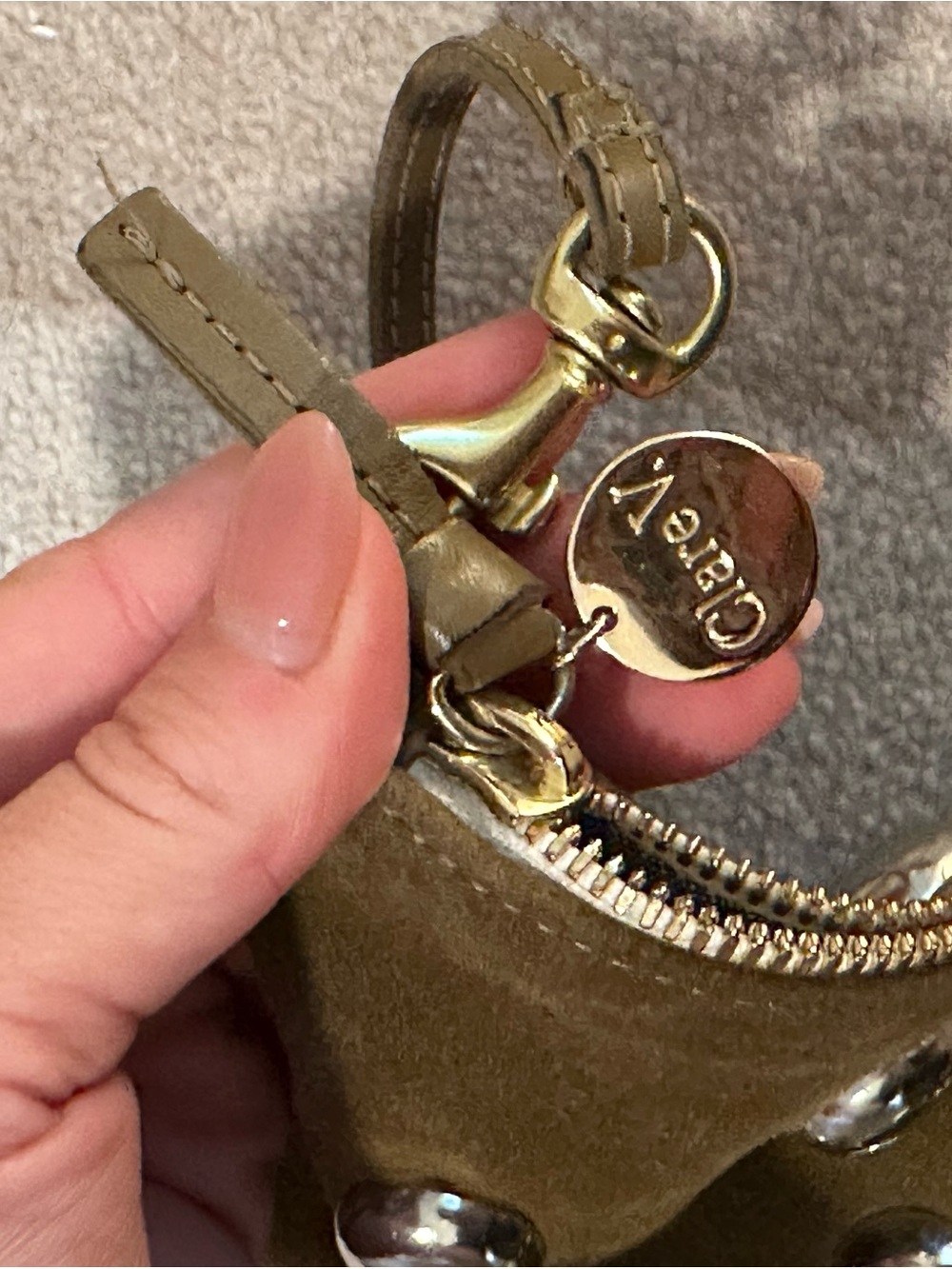 Clare V Lune Studded Shoulder Bag - Picture 10 of 11